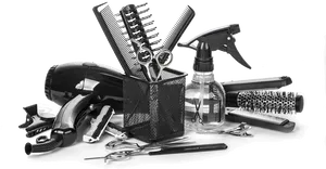 Professional Hair Styling Tools PNG image