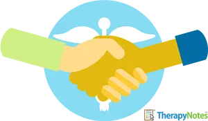 Professional Handshake Illustration PNG image