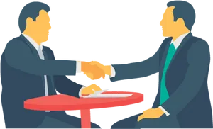 Professional Handshakeat Business Meeting PNG image