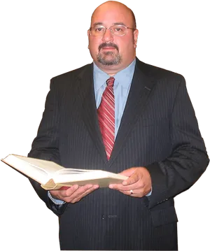 Professional Lawyer Holding Book PNG image
