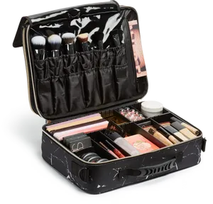 Professional Makeup Brush Setand Cosmetics Case PNG