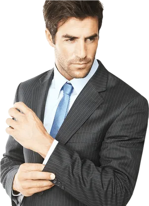 Professional Man Adjusting Cuff PNG image