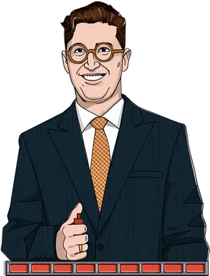Professional Man Giving Thumbs Up PNG