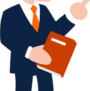 Professional Man Presentingwith Book PNG image