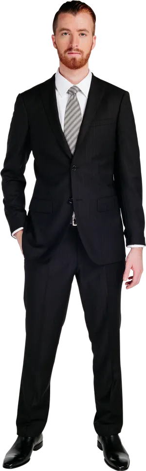 Professional Manin Black Suit PNG image