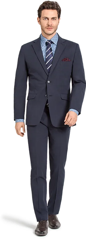 Professional Manin Blue Suit PNG image