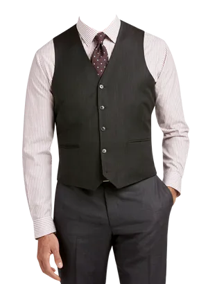 Professional Manin Vestand Tie PNG image