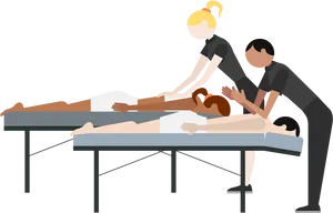Professional Massage Session PNG image