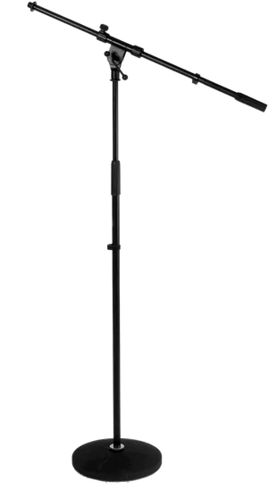 Professional Microphone Stand Silhouette PNG image