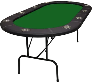 Professional Poker Table Setup PNG image