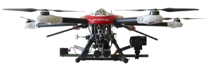 Professional Quadcopter Drone Black Background