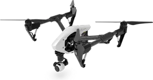 Professional Quadcopter Drone Isolated PNG image