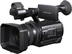 Professional Sony N X C A M Camcorder PNG image