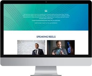Professional Speaker Testimonial Webpage PNG image