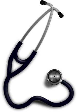 Professional Stethoscopeon Black Background.jpg PNG image