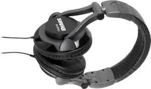 Professional Studio Headphones Black PNG image