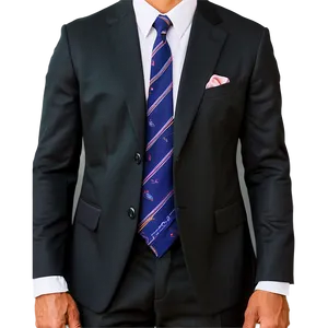 Professional Suit And Striped Tie Png 74 PNG image