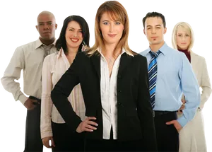 Professional Team Portrait PNG