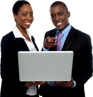 Professional Teamwork With Laptop PNG image