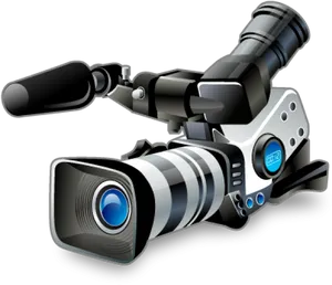 Professional Video Camera Illustration