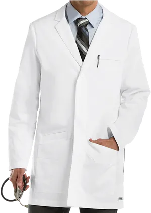 Professional White Lab Coat PNG image