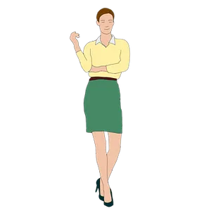 Professional Woman Cartoon Character