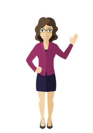 Professional Woman Cartoon Character