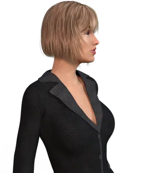 Professional Woman Profile View PNG image