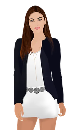 Professional Woman Vector Illustration PNG image