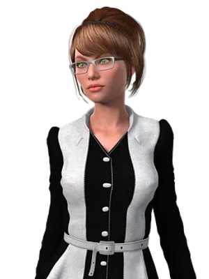 Professional Woman3 D Character