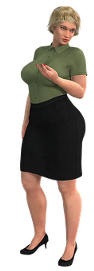 Professional Woman3 D Character