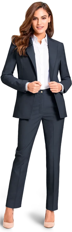 Professional Womanin Black Suit PNG image