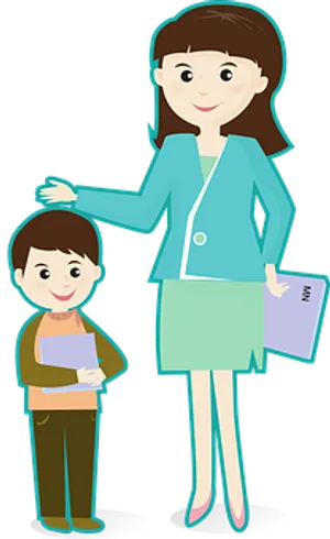Professional Womanwith Child Illustration