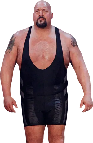 Professional Wrestlerin Black Singlet PNG