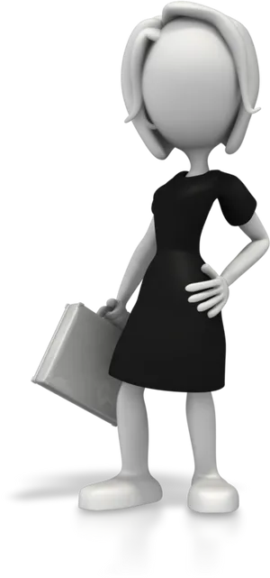 Professional3 D Animated Businesswoman PNG image