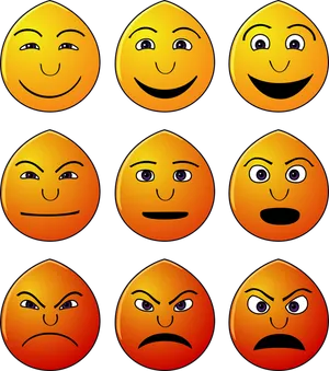 Progressionof Anger Emoji Set PNG