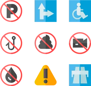 Prohibited_and_ Allowed_ Signs_ Collection PNG image