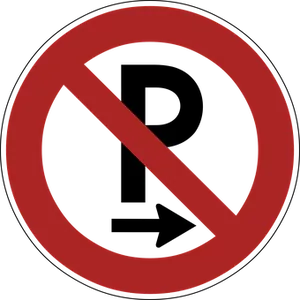 Prohibition Sign Redand Black PNG image