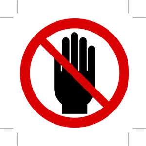 Prohibition Sign Redon Black PNG image