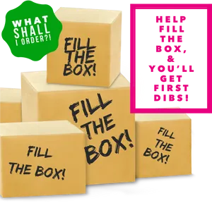Promotional Fill The Box First Dibs PNG image