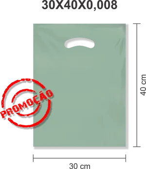 Promotional Plastic Bag Dimensions PNG image