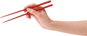 Proper Chopstick Hold Technique PNG image