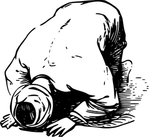 Prostration_in_ Prayer_ Illustration PNG image