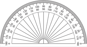 Protractor Scale Diagram PNG image