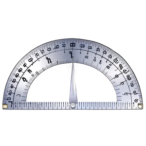 Protractor With Degree Measurements PNG 05252024 PNG