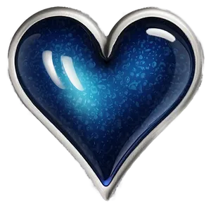 Prussian Blue Heart Emoji PNG 06272024