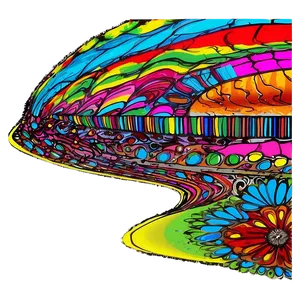 Psychedelic Art Drawing PNG 67