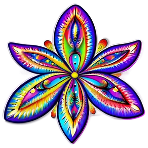 Psychedelic Flower Doodle Png 89 PNG image