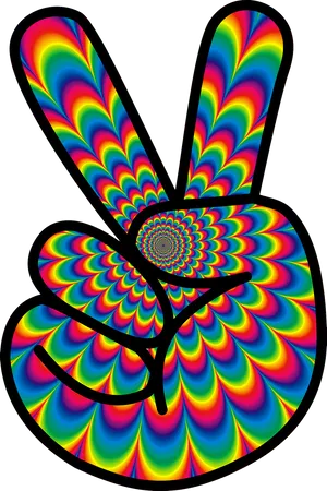 Psychedelic Flower Patterns PNG image
