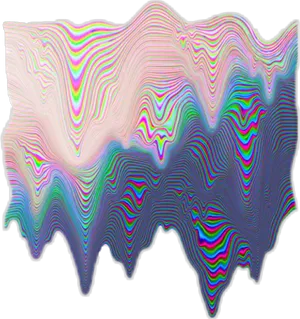Psychedelic Glitch Waveform PNG image